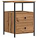 Comodini 2pz Rovere Artigianale 34x35,5x50 cm Legno Multistrato - Foto miniatura 5