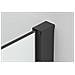 Box Doccia Parete Walk In 100 Cm H 200 Cm Cristallo Temperato Trasparente 8mm Profilo Nero Melany - Foto miniatura 3
