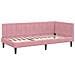 Cornice del letto ad angolo Rosa 90 x 200 cm Velluto - Foto miniatura 1