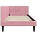 Cornice del letto ad angolo Rosa 90 x 200 cm Velluto - Foto miniatura 7