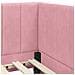 Cornice del letto ad angolo Rosa 90 x 200 cm Velluto - Foto miniatura 9