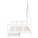 Giroletto Bambini con Cassetti Bianco 90x190 cm Massello Pino - Foto miniatura 6
