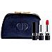 Set Christian Dior: Couture Colour, Velvet, Cream Lipstick, 720, Icone, Refillable, 3.5 Ml + Couture Colour, Lip Balm, 000, Diornatural, Refill, 3.5 G + Textile Makeup Bag, Blue - Foto miniatura 1