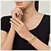 Bracciale A Cerchio Con Maglie A Catena In Oro - Foto miniatura 2