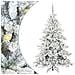 Albero di Natale Artificiale con Rami Pieghevoli Bianco 180 cm - Foto miniatura 1
