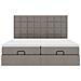 Struttura Letto Pouf con Materassi Tortora 180x200cm in Tessuto - Foto miniatura 7