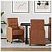Sedie da Pranzo con Ruote 2 pcs Marrone 57 x 67 x 98 cm - Foto miniatura 2