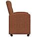 Sedie da Pranzo con Ruote 2 pcs Marrone 57 x 67 x 98 cm - Foto miniatura 5