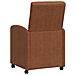 Sedie da Pranzo con Ruote 2 pcs Marrone 57 x 67 x 98 cm - Foto miniatura 6