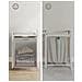 Cesto portabiancheria, contenitore per biancheria intima, bianco, MDF e acciaio - BLH101W01 - Foto miniatura 7