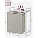 Cesto portabiancheria, contenitore per biancheria intima, bianco, MDF e acciaio - BLH101W01 - Foto miniatura 3