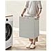 Cesto portabiancheria, contenitore per biancheria intima, bianco, MDF e acciaio - BLH101W01 - Foto miniatura 4