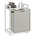 Cesto portabiancheria, contenitore per biancheria intima, bianco, MDF e acciaio - BLH101W01 - Foto miniatura 9