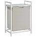 Cesto portabiancheria, contenitore per biancheria intima, bianco, MDF e acciaio - BLH101W01 - Foto miniatura 1