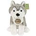 Peluche Cane Husky Seduto 23 Cm Edizione Eco-friendly Ultra Morbido, Grigio - Foto miniatura 1