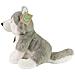 Peluche Cane Husky Seduto 23 Cm Edizione Eco-friendly Ultra Morbido, Grigio - Foto miniatura 4