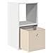 Comodino Bianco 30,5 x 27 x 59,5 cm Legno multistrato - Foto miniatura 5