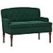 Loveseat con bottoni imbottiti Verde Scuro 111 x 65 x 79 cm - Foto miniatura 1
