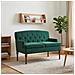 Loveseat con bottoni imbottiti Verde Scuro 111 x 65 x 79 cm - Foto miniatura 2