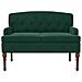 Loveseat con bottoni imbottiti Verde Scuro 111 x 65 x 79 cm - Foto miniatura 3