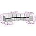 Set di divani da esterno 8 pcs Bianco 306 x 187,5 x 73 cm - Foto miniatura 8