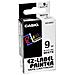 nastro 9mm x 8mt nero su bianco - Foto miniatura 3