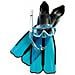 Kit Snorkeling 41/42 Pinne Rondinella + Maschera Onda + Aeratore Gringo - Foto miniatura 1