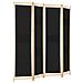 Divisorio A 4 Pannelli Nero 160x170x4 Cm In Tessuto - Foto miniatura 2