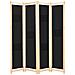 Divisorio A 4 Pannelli Nero 160x170x4 Cm In Tessuto - Foto miniatura 1