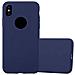 Custodia Compatibile Con Apple Iphone Xs Max In Candy Blu Scuro - Coperchio Protettivo In Silicone Tpu Flessibile - Foto miniatura 1