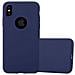 Custodia Compatibile Con Apple Iphone Xs Max In Candy Blu Scuro - Coperchio Protettivo In Silicone Tpu Flessibile - Foto miniatura 5