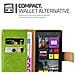 Custodia Compatibile Con Nokia Lumia 1020 In Verde Erbe - Coperchio Protettiva Con Chiusura Magnetica, Funzione Stand E Tasca Per Le Carte - Foto miniatura 3