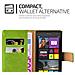 Custodia Compatibile Con Nokia Lumia 1020 In Verde Erbe - Coperchio Protettiva Con Chiusura Magnetica, Funzione Stand E Tasca Per Le Carte - Foto miniatura 6