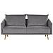 Divano A 3 Posti In Velluto Grigio Maura - Foto miniatura 1