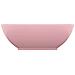 Lavandino Lusso Ovale Rosa Opaco 40x33 cm in Ceramica - Foto miniatura 2