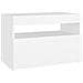 Comodino e Luci LED Bianco 60x35x40 cm in Legno Multistrato - Foto miniatura 6