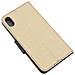 Maxy Custodia Book Orizzontale Silicone Case Per Apple Iphone Xs Max Gold-black - Foto miniatura 3