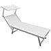 Lettino Prendisole Da Giardino Di Design Moderno In Textilene E Alluminio Cm 183/189 X 61 X 38 H - Foto miniatura 1