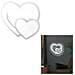 Applique A Forma Di Cuore 2 Cuori In Vetro A Parete Luce Bianca Lampada Led 12 W - Foto miniatura 1