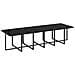 Set Da Pranzo Per Giardino 13 Pz Con Cuscini In Polyrattan Nero - Foto miniatura 4
