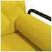 Divano Letto Con Braccioli Giallo Chiaro In Tessuto - Foto miniatura 5