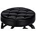 Sgabello Cosmetico Per Pedicure Per Salone Rotondo Hocker Nero - Foto miniatura 2