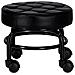 Sgabello Cosmetico Per Pedicure Per Salone Rotondo Hocker Nero - Foto miniatura 4