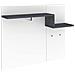 Mobile Da Ingresso Ezio, Entratina Moderna Multifunzione, Armadietto Multiuso Per Atrio, 100% Made In Italy, Cm 120x30h100, Bianco Lucido E Ardesia - Foto miniatura 2