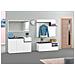 Mobile Da Ingresso Ezio, Entratina Moderna Multifunzione, Armadietto Multiuso Per Atrio, 100% Made In Italy, Cm 120x30h100, Bianco Lucido E Ardesia - Foto miniatura 4