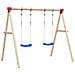 Seggiolini Per Altalena Con Corde 2 Pz Blu 38x16 Cm Polietilene - Foto miniatura 1