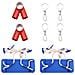 Seggiolini Per Altalena Con Corde 2 Pz Blu 38x16 Cm Polietilene - Foto miniatura 2