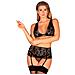 Set Di Lingerie Obsessive Figurea Nero (3 Pcs) - Foto miniatura 1