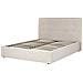 Letto Matrimoniale Contenitore Tessuto Beige 160 X 200 Cm Lorient - Foto miniatura 7