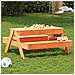 Tavolo Picnic Con Sabbiera Bambini Marrone Legno Massello Pino - Foto miniatura 1